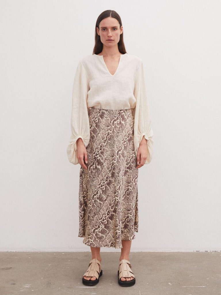 Womens Oshin Silk Skirt Wood | By Malene Birger Skirts * Polite English